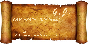Gömör József névjegykártya