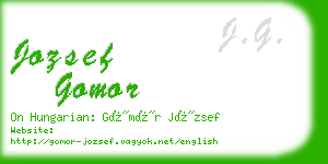 jozsef gomor business card